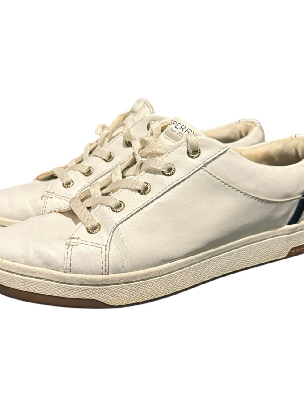 Sperry Women’s STS86035 White Top Sider Charter Ltt Fashion Size 8 Sneakers